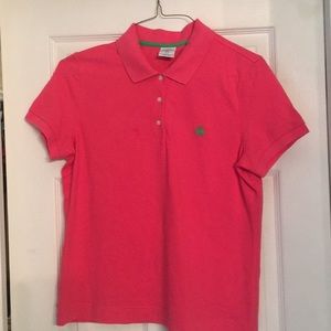 Pink golf shirt